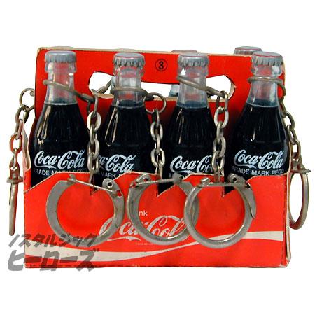 コカ・コーラ／ミニボトルキーホルダー ケース付き8本セット